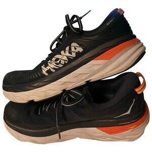 Hoka One One Bondi, Women’s Sneakers, Size 7.5, Navy Blue/Gray/Orange